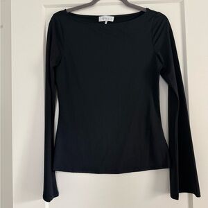 WAYF black bell sleeve long sleeve top size small